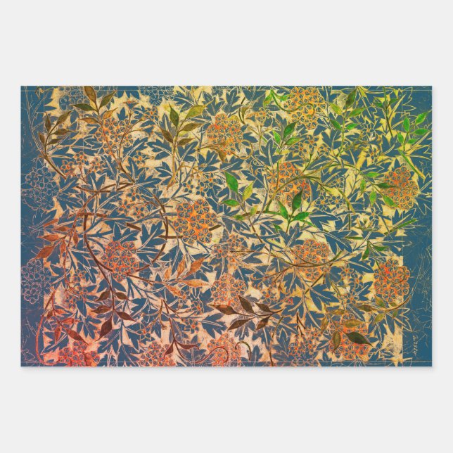 William Morris IN BLUE WRAPPER PAPER FLAT SHEETS Geschenkpapier Set (Vorderseite)