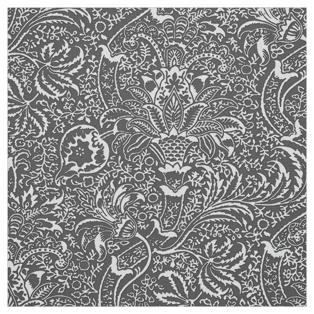 William Morris-Inder, Graphit u. hellgraues Stoff (Muster)