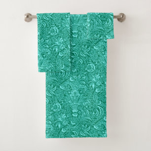 William Morris-Inder, Türkis und Licht-Aqua Badhandtuch Set