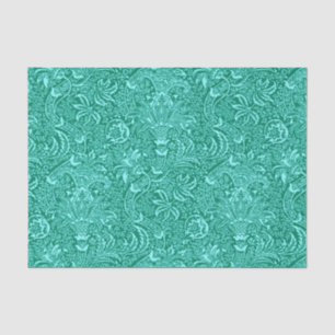 William Morris-Inder, Türkis und Licht-Aqua Seidenpapier