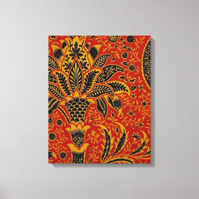 William Morris India Red Floral Leinwanddruck (Vorderseite)