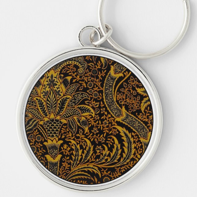 William Morris India Red Floral Schlüsselanhänger (Vorne)