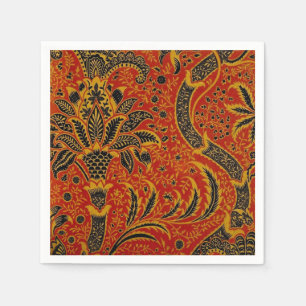 William Morris India Red Floral Serviette