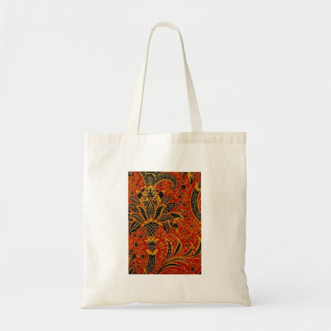 William Morris India Red Floral Tragetasche (Vorne)
