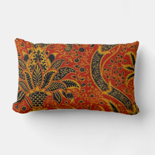 William Morris India Rot Blumen Vintage Klassiker Lendenkissen