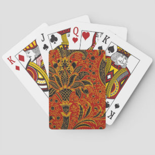 William Morris India Rot Blumen Vintage Klassiker Spielkarten