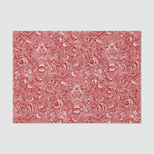 William Morris Indian, Dark Red und White Seidenpapier