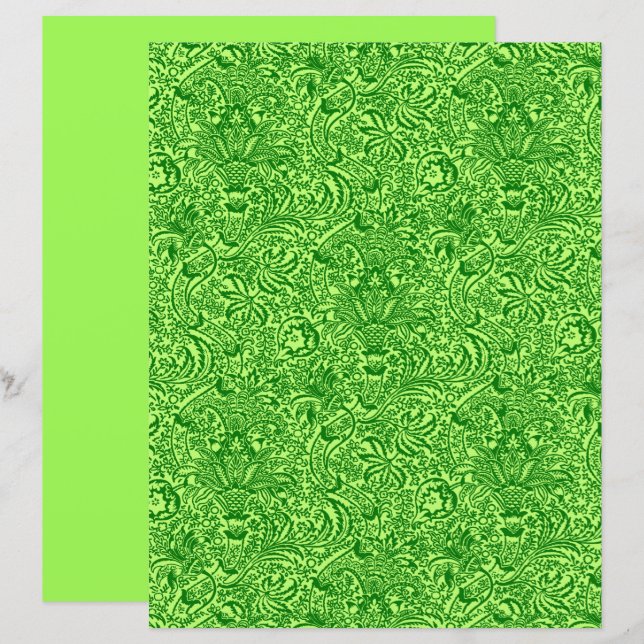 William Morris Indian, Limon und Emerald Green (Vorne/Hinten)