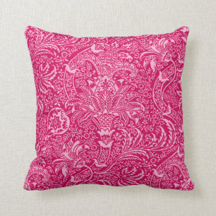 William Morris Indian, Tief Fuchsia Rosa Kissen