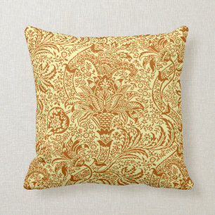William Morris Indisch, Senfgelb und Gold Kissen