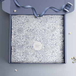 William Morris Ink Tulips Vintag Retro Seidenpapier