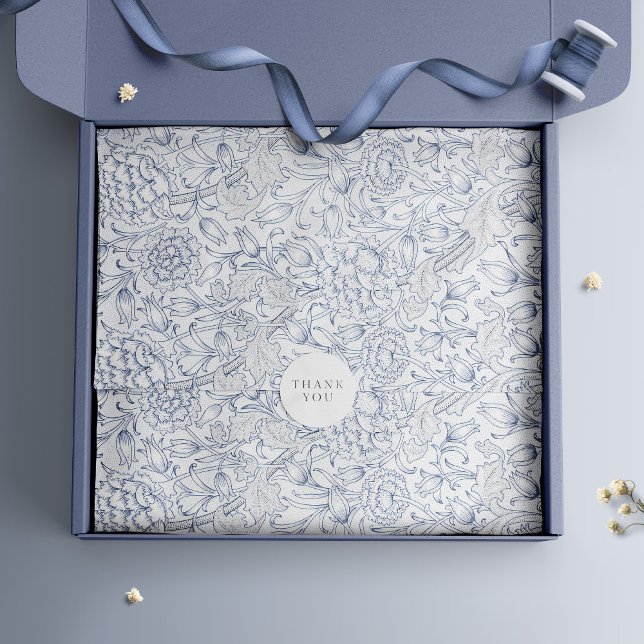 William Morris Ink Tulips Vintag Retro Seidenpapier (Von Creator hochgeladen)