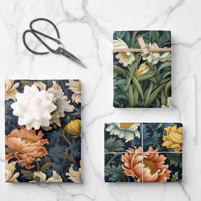William Morris Inspiriert 2 Geschenkpapier Set (Vorderseite)