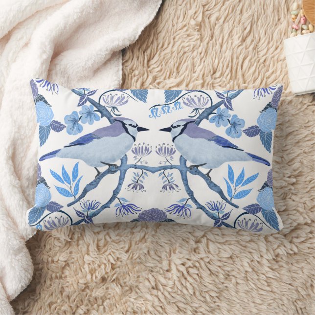 William Morris Inspiriert Bluejay Botanical Peri Lendenkissen (Decke)
