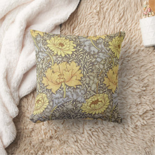 William Morris Inspiriert Gelbe Botanik Kissen