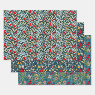 William Morris Inspiriert Kardinäle, Weinkeller un Geschenkpapier Set