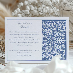 William Morris Inspiriert Wedding Information Card Begleitkarte
