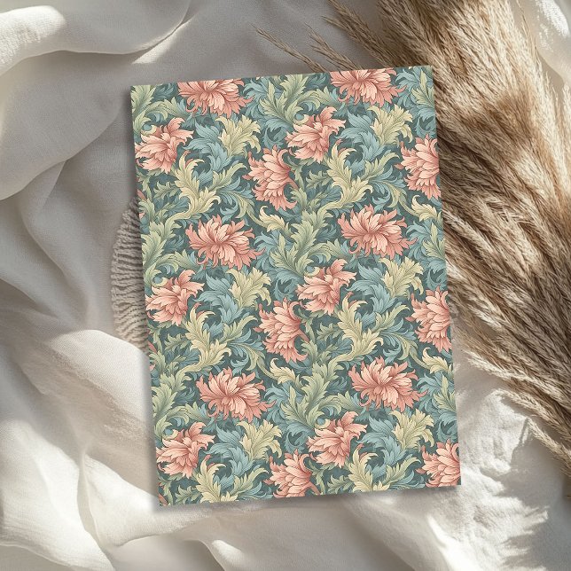 William Morris inspiriert Weidelgrün Seidenpapier (William Morris inspired blush sage pastel green Tissue Paper)