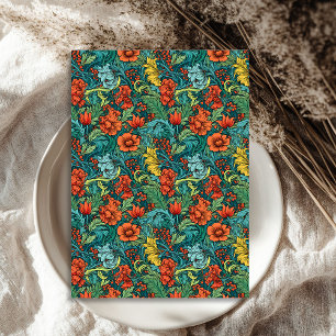 William Morris inspirierte farbenfrohe, lebendige Seidenpapier