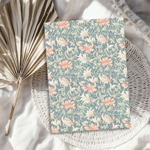 William Morris inspirierte hellrosa pastellgrün Seidenpapier