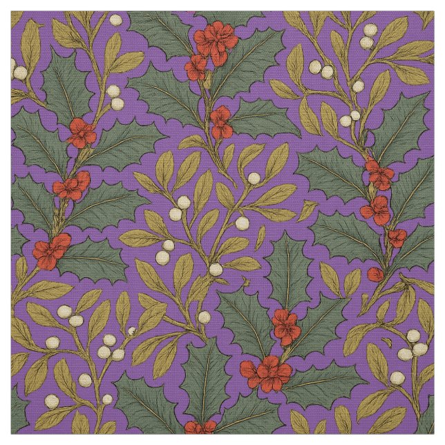 William Morris Inspirierte Holly & Mistletoe Stoff (Muster)