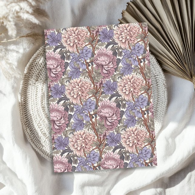 William Morris inspirierte staubrosa blass lila Seidenpapier (William Morris inspired dusty pink pale purple Tissue Paper)