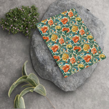 William Morris inspirierte Terracotta Pastellblau