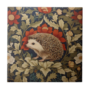 William Morris inspirierte Wald-Igel-Fliese Fliese