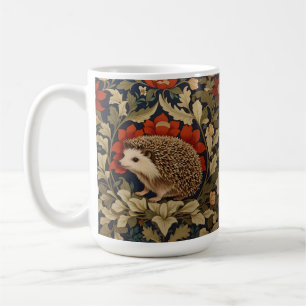 William Morris inspirierte Wald-Igel-Fliese Kaffeetasse