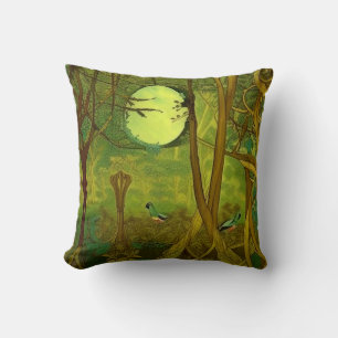 William Morris Inspirierte Wald mit Vogelschutz-Hü Kissen