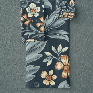 William Morris inspirierter botanischer Stil Muste Badhandtuch Set