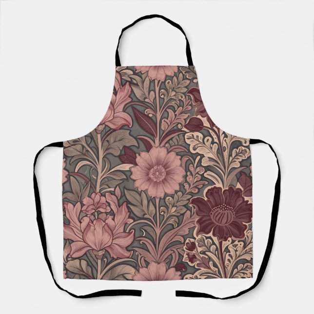 William Morris inspiriertes Blumenmuster Schürze (Vorderseite)