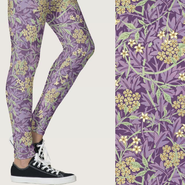 William Morris inspiriertes lila Blumenmuster Leggings (Von Creator hochgeladen)