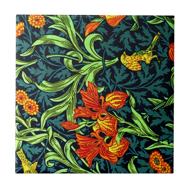 William Morris - Iris Fliese (Vorderseite)