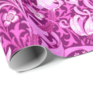 William Morris Iris und Lilie, Amethystpurpur Geschenkpapier