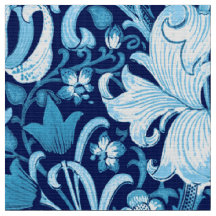 William Morris-Iris und Lilie, Indigo-Blau
