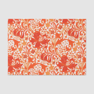 William Morris-Iris und Lilie, Mandarine Seidenpapier