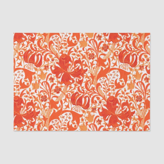William Morris-Iris und Lilie, Mandarine Seidenpapier (Vorderseite)