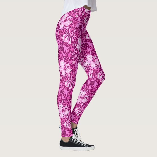 William Morris Iris und Lily, Amethyst Lila Leggings (Rechts)