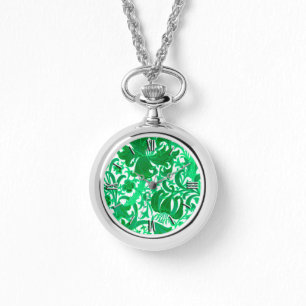 William Morris Iris und Lily, Jade Green Armbanduhr