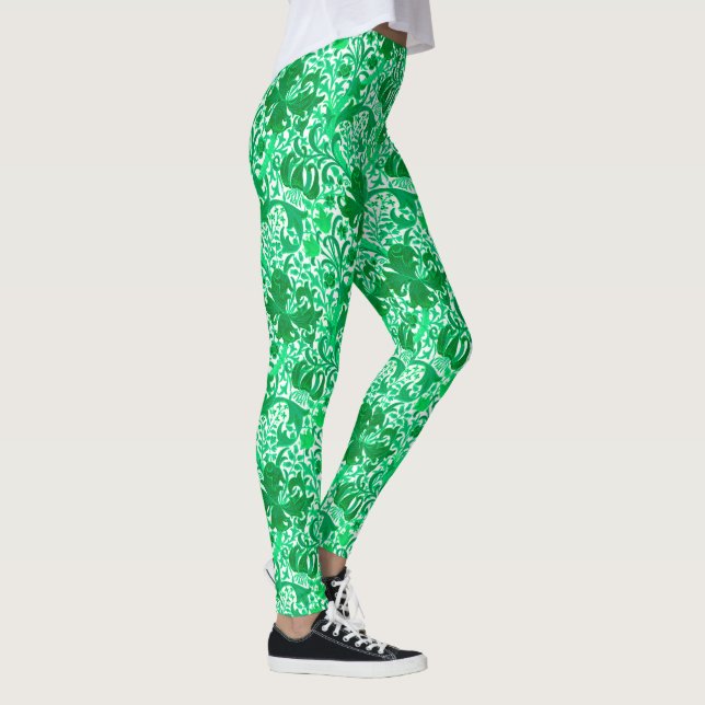 William Morris Iris und Lily, Jade Green Leggings (Rechts)