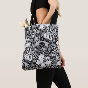 William Morris Iris und Lily, Schwarz und Weiß Tasche