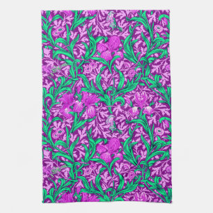 William Morris Irises, Amethyst Lila Geschirrtuch