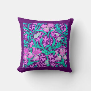 William Morris Irises, Amethyst Lila Kissen