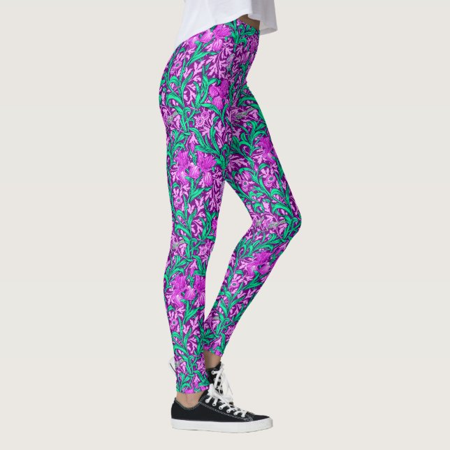 William Morris Irises, Amethyst Lila Leggings (Rechts)