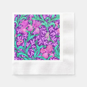 William Morris Irises, Amethyst Lila Serviette