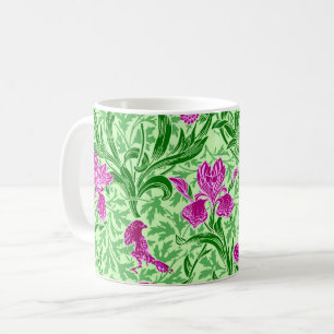 William Morris Irises, Green, Magenta und Orchid Kaffeetasse
