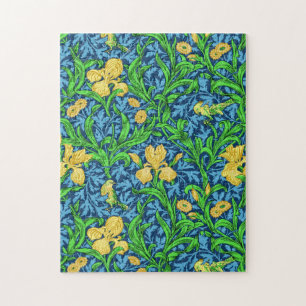 William Morris Irises, Yellow und Cobalt Blue