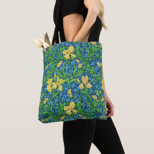 William Morris Irises, Yellow und Cobalt Blue Tasche