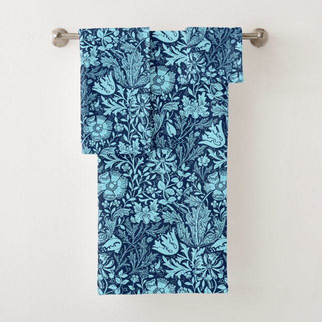 William Morris Jacobean Floral - Indigo Blue (En situation)